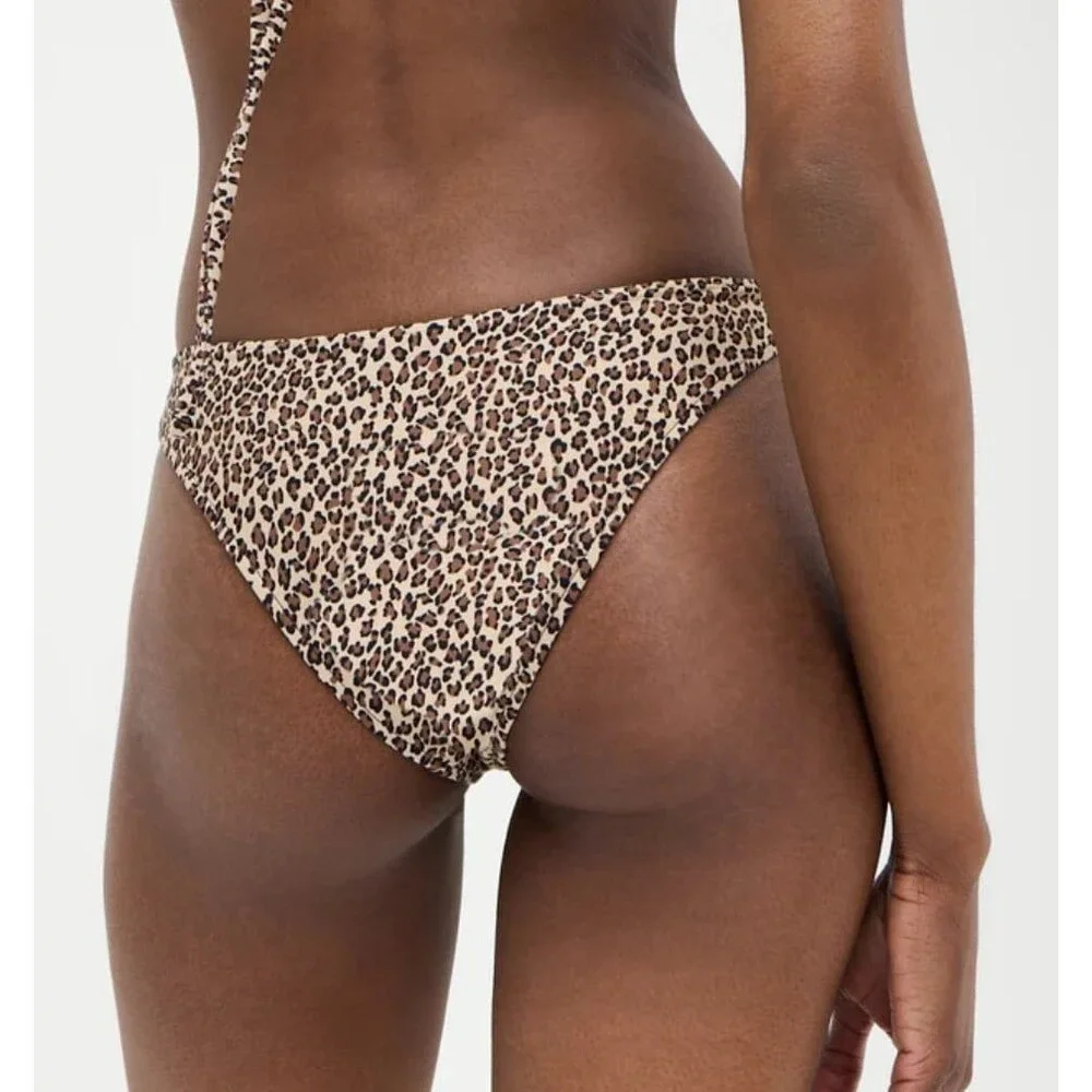 Frankies Bikinis Dove Baby Leopard Print Bikini Bottoms – Size XL